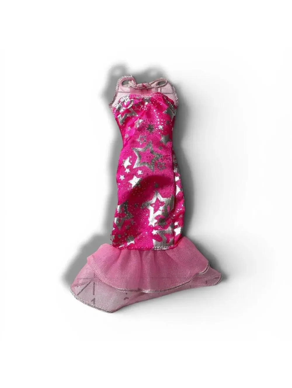 Barbie Fashionistas Dress Only 2011 Pink & silver star dress with mesh skirt